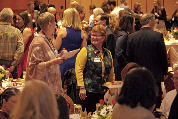 Guests mingling after the program