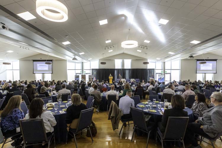 A full Grand Ballroom at the 2026 Northern Colorado Economic Forecast