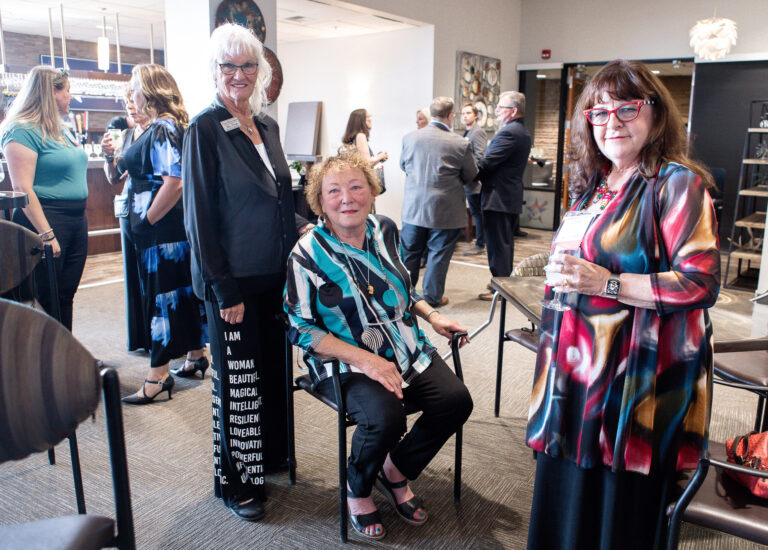 Guests mingling at the reception