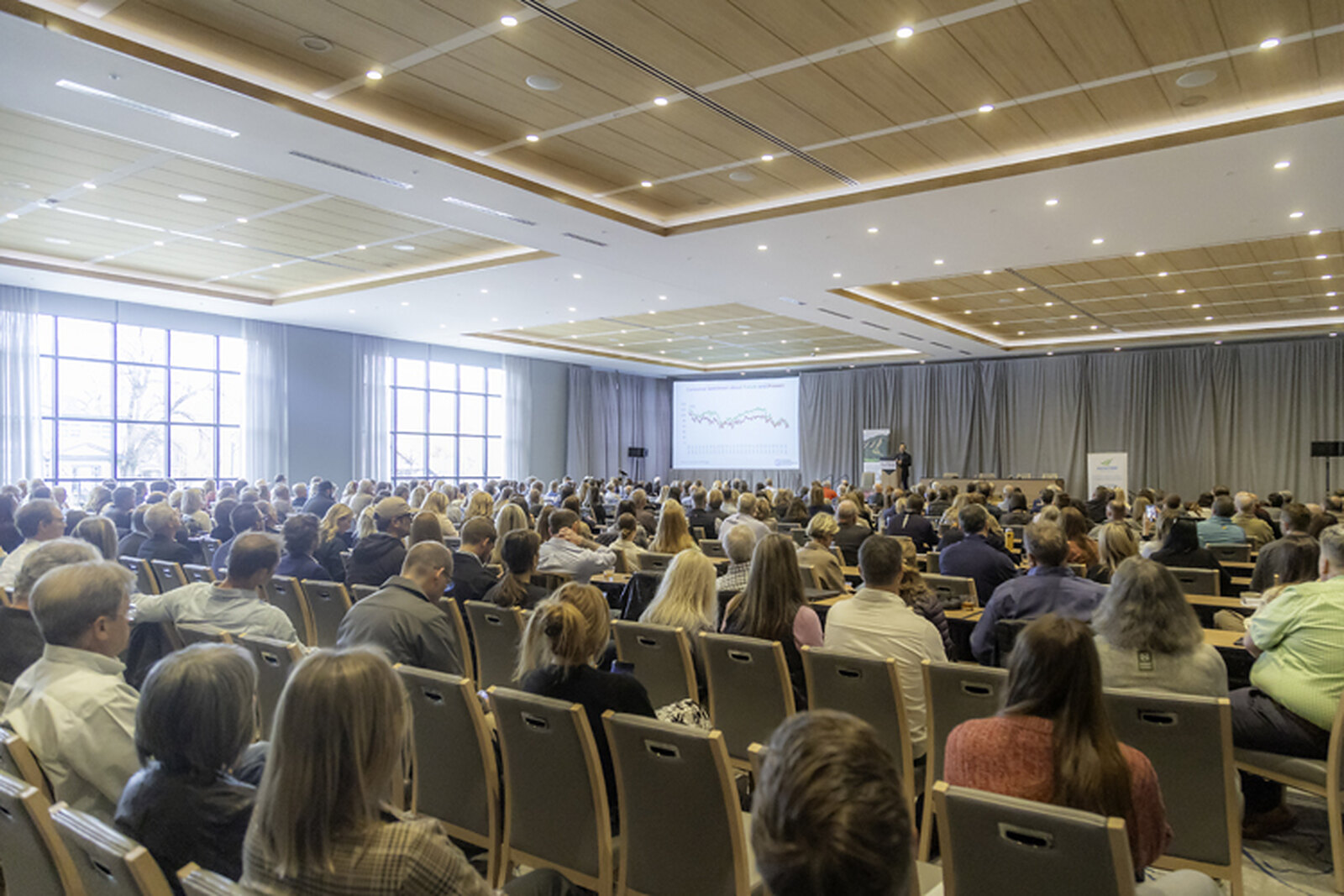 Attendees fill the ballroom at the 2025 Boulder Valley Real Estate Conference at the Limelight Hotel in Boulder